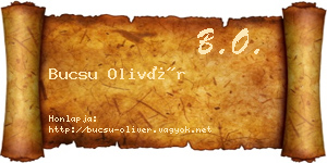 Bucsu Olivér névjegykártya